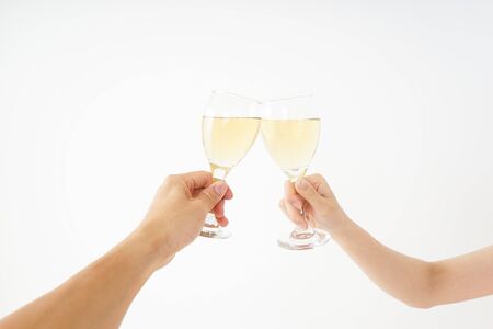 wineglass and berpwater imageの写真素材