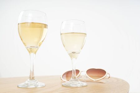 wineglass and berpwater imageの写真素材