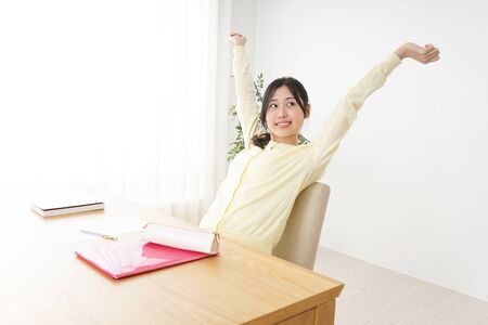 Young woman having lack of sleepの写真素材