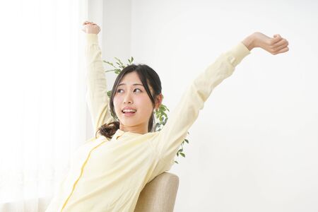 Young woman having lack of sleepの写真素材