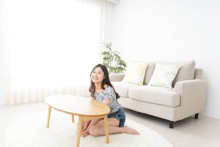 Young woman enjoying summerの写真素材
