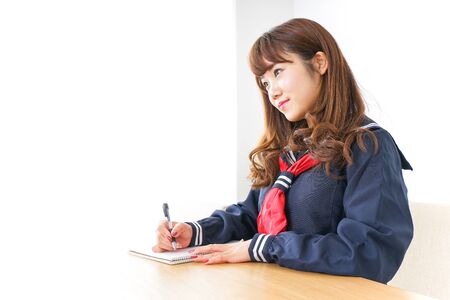 Young student with uniformの写真素材