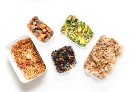 Meal prep for lunch boxの写真素材