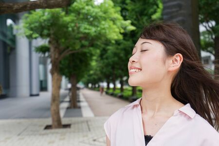 Young woman urban imageの写真素材