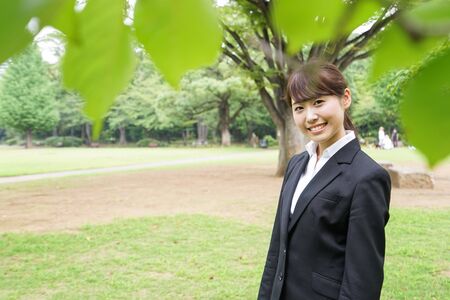 Young business woman with smileの写真素材