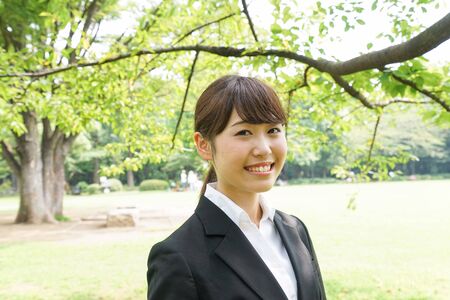 Young business woman with smileの写真素材