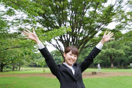 Young woman happyの写真素材