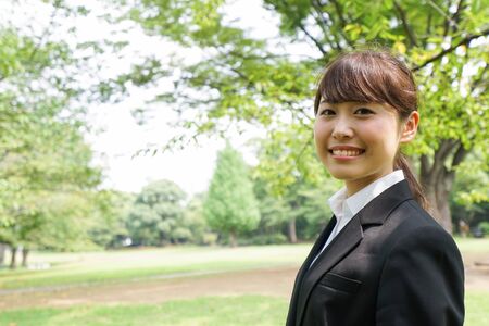 Young business woman with smileの写真素材
