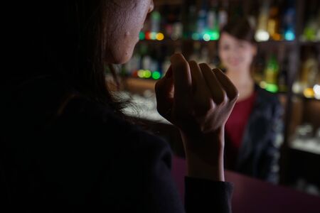 bar counter imageの写真素材