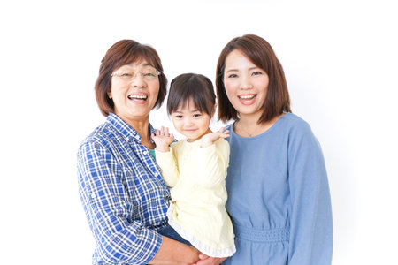 Child, mother, and grandmother
