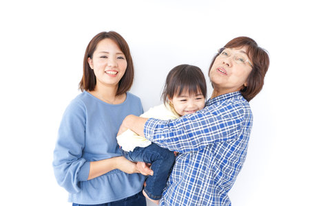 Child, mother, and grandmother