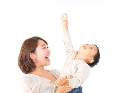 Mother having boyの写真素材