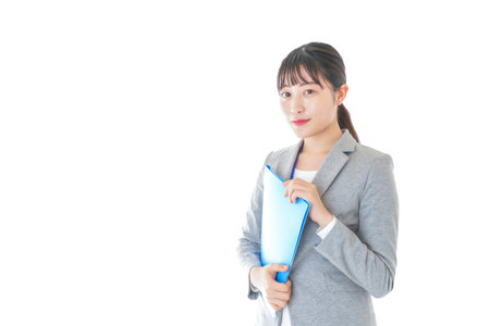 Young business woman working at officeの写真素材