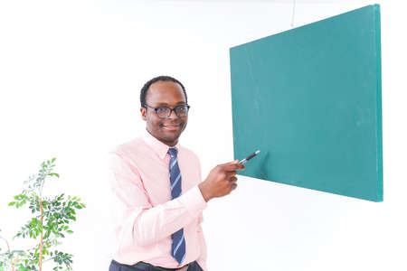 Foreign teacher giving lessonsの写真素材