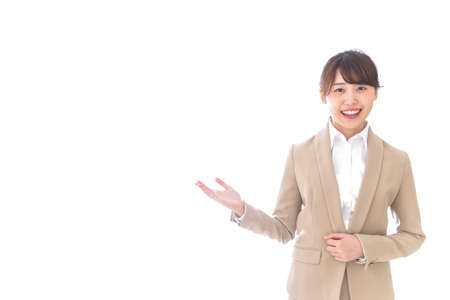 Businesswoman presentation imageの写真素材