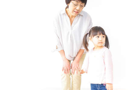 Grandmother and granddaughterの写真素材