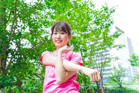 Woman sports imageの写真素材