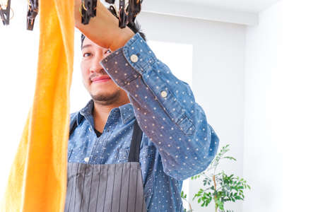 housekeeping man imageの写真素材