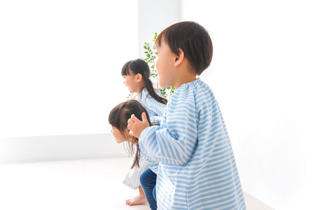 kindergarten child playingの写真素材