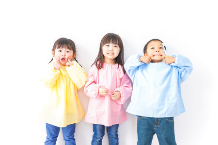 Childhood, family, happiness and people concept - happy asian family