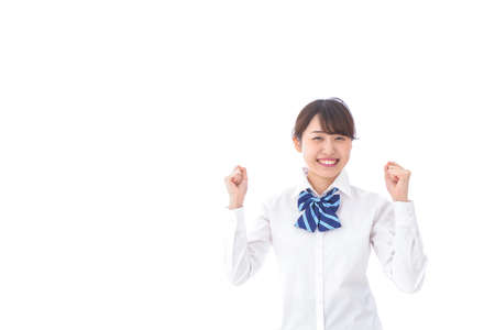 Student becoming happyの写真素材