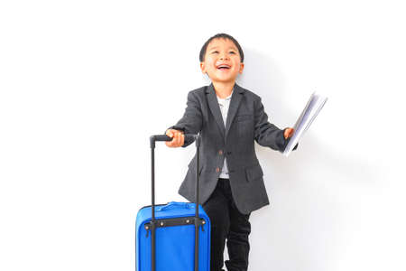 Child businessman at officeの写真素材