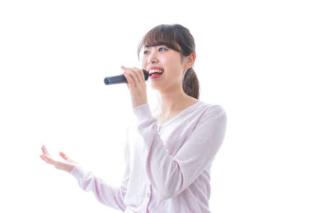 Singing woman imageの写真素材