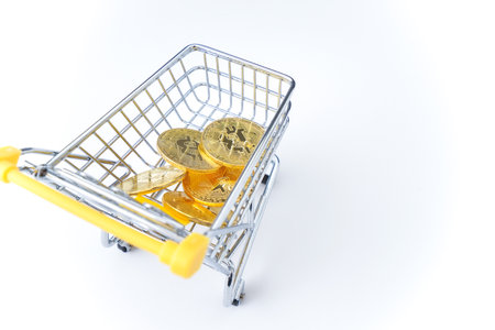 Bit coin imageの写真素材