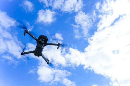 Flying drone imageの写真素材