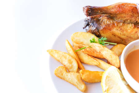 rotisserie chicken imageの写真素材