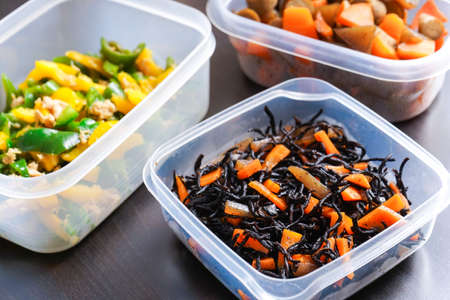 Meal prep for lunch boxの写真素材