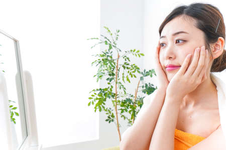 Woman skin careの写真素材