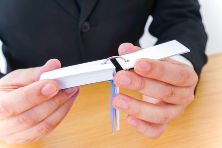 Businessman learning language