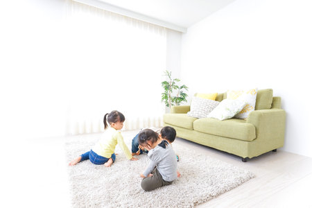 Children playing at home