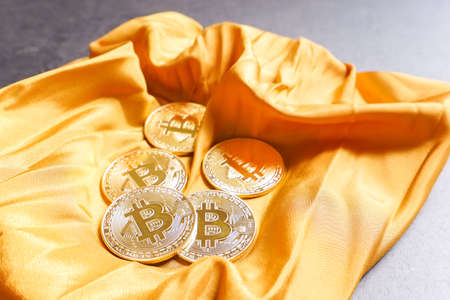 Virtual currency, Bitcoin imageの写真素材