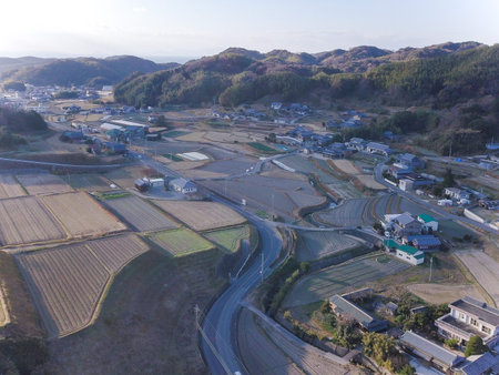 aerial photography of country view