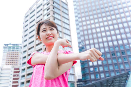 Woman sports imageの写真素材