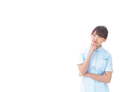 Nurse having a conflictの写真素材