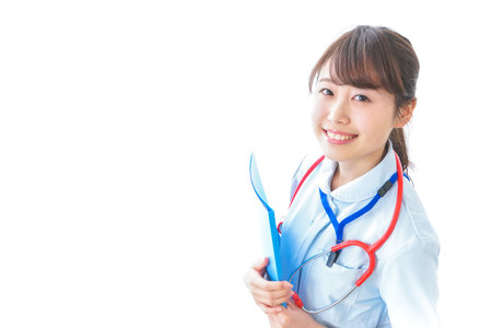 Smiling young nurseの写真素材