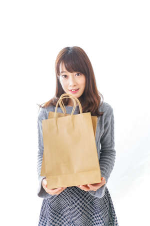 Young woman shopping imageの写真素材