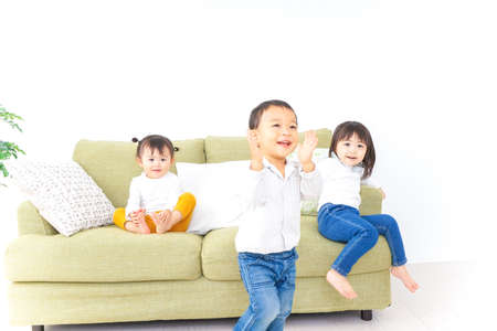 Playing children friendlyの写真素材