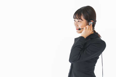Young friendly operator womanの写真素材