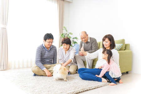 All family photoの写真素材