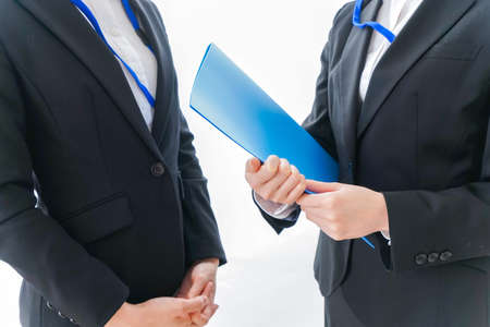Businesswomen meeting imageの写真素材