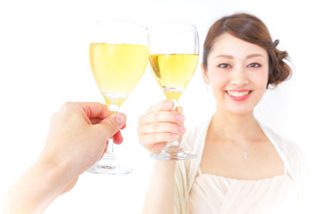 Woman drinkingの写真素材