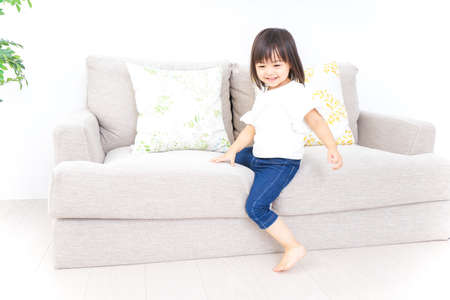 Child playing at homeの写真素材