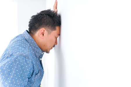 Man suffering from illnessの写真素材