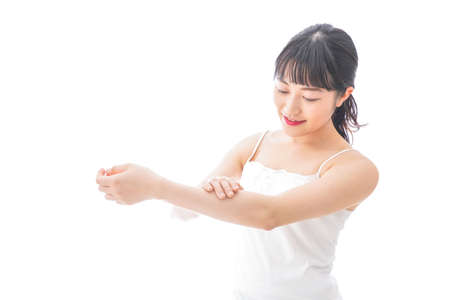 Young woman skin careの写真素材