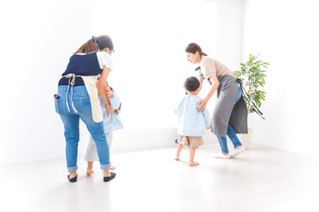 Children's nurse and kindergarten childの写真素材
