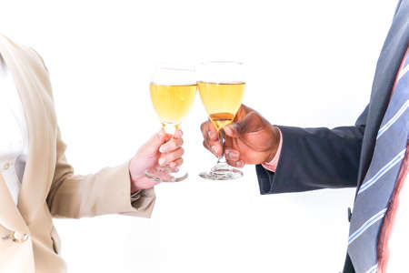 Businesspersons drinking alcohol imageの写真素材